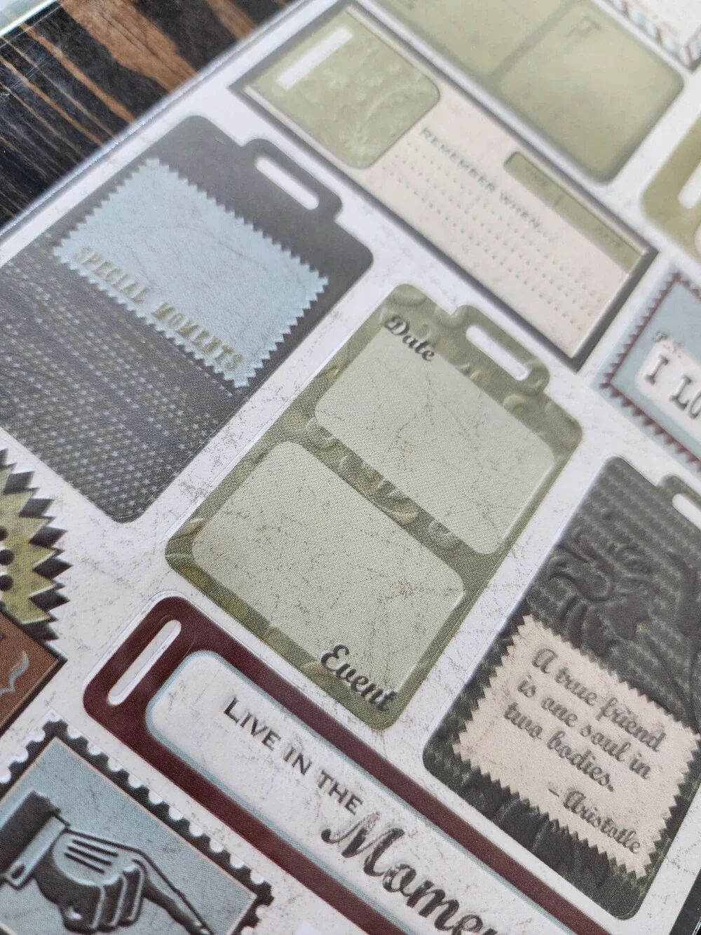 Scrapbooking Stickers Tags Labels Love Jumbo Sheets K&Co Lot New Retired #22